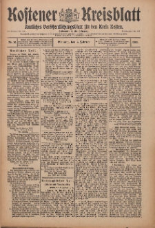 Kostener Kreisblatt: amtliches Veröffentlichungsblatt für den Kreis Kosten 1912.02.06 Jg.47 Nr16