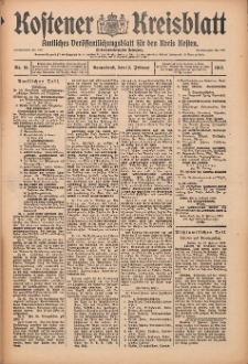 Kostener Kreisblatt: amtliches Veröffentlichungsblatt für den Kreis Kosten 1912.02.10 Jg.47 Nr18