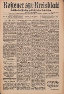 Kostener Kreisblatt: amtliches Ver&ouml;ffentlichungsblatt f&uuml;r den Kreis Kosten 1912.02.27 Jg.47 Nr25