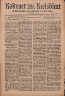 Kostener Kreisblatt: amtliches Ver&ouml;ffentlichungsblatt f&uuml;r den Kreis Kosten 1912.02.29 Jg.47 Nr26