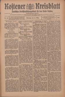 Kostener Kreisblatt: amtliches Veröffentlichungsblatt für den Kreis Kosten 1912.03.19 Jg.47 Nr34