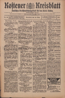 Kostener Kreisblatt: amtliches Veröffentlichungsblatt für den Kreis Kosten 1912.03.23 Jg.47 Nr36