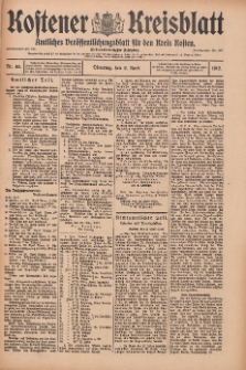 Kostener Kreisblatt: amtliches Veröffentlichungsblatt für den Kreis Kosten 1912.04.02 Jg.47 Nr40
