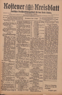 Kostener Kreisblatt: amtliches Veröffentlichungsblatt für den Kreis Kosten 1912.04.06 Jg.47 Nr42