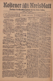 Kostener Kreisblatt: amtliches Ver&ouml;ffentlichungsblatt f&uuml;r den Kreis Kosten 1912.05.02 Jg.47 Nr53