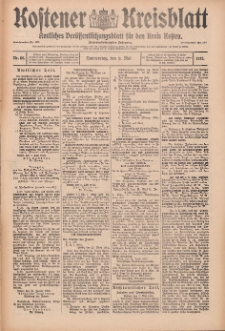 Kostener Kreisblatt: amtliches Veröffentlichungsblatt für den Kreis Kosten 1912.05.09 Jg.47 Nr56
