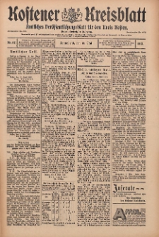 Kostener Kreisblatt: amtliches Ver&ouml;ffentlichungsblatt f&uuml;r den Kreis Kosten 1912.05.11 Jg.47 Nr57