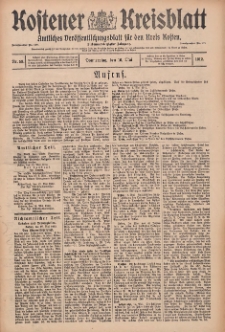 Kostener Kreisblatt: amtliches Ver&ouml;ffentlichungsblatt f&uuml;r den Kreis Kosten 1912.05.16 Jg.47 Nr59