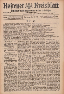Kostener Kreisblatt: amtliches Veröffentlichungsblatt für den Kreis Kosten 1912.05.16 Jg.47 Nr59