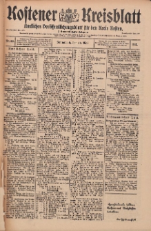 Kostener Kreisblatt: amtliches Ver&ouml;ffentlichungsblatt f&uuml;r den Kreis Kosten 1912.05.18 Jg.47 Nr60
