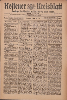 Kostener Kreisblatt: amtliches Ver&ouml;ffentlichungsblatt f&uuml;r den Kreis Kosten 1912.05.23 Jg.47 Nr62