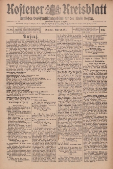 Kostener Kreisblatt: amtliches Veröffentlichungsblatt für den Kreis Kosten 1912.05.28 Jg.47 Nr64