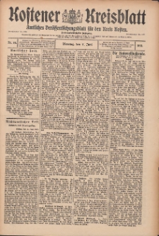 Kostener Kreisblatt: amtliches Veröffentlichungsblatt für den Kreis Kosten 1912.06.11 Jg.47 Nr70