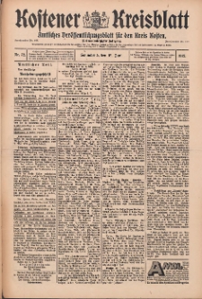 Kostener Kreisblatt: amtliches Veröffentlichungsblatt für den Kreis Kosten 1912.06.15 Jg.47 Nr72