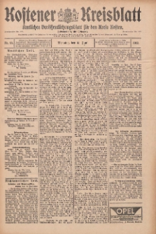 Kostener Kreisblatt: amtliches Veröffentlichungsblatt für den Kreis Kosten 1912.06.18 Jg.47 Nr73