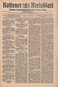 Kostener Kreisblatt: amtliches Ver&ouml;ffentlichungsblatt f&uuml;r den Kreis Kosten 1912.06.20 Jg.47 Nr74
