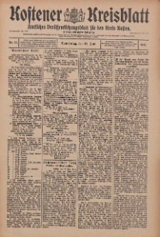 Kostener Kreisblatt: amtliches Ver&ouml;ffentlichungsblatt f&uuml;r den Kreis Kosten 1912.05.27 Jg.47 Nr77