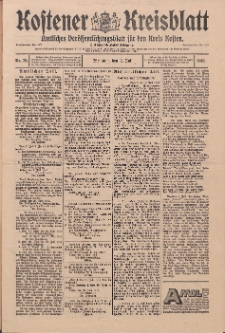 Kostener Kreisblatt: amtliches Ver&ouml;ffentlichungsblatt f&uuml;r den Kreis Kosten 1912.07.02 Jg.47 Nr79