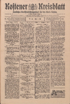 Kostener Kreisblatt: amtliches Veröffentlichungsblatt für den Kreis Kosten 1912.07.02 Jg.47 Nr79