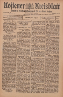 Kostener Kreisblatt: amtliches Veröffentlichungsblatt für den Kreis Kosten 1912.07.06 Jg.47 Nr81