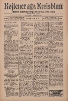 Kostener Kreisblatt: amtliches Veröffentlichungsblatt für den Kreis Kosten 1912.07.11 Jg.47 Nr83