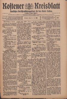 Kostener Kreisblatt: amtliches Ver&ouml;ffentlichungsblatt f&uuml;r den Kreis Kosten 1912.07.13 Jg.47 Nr84