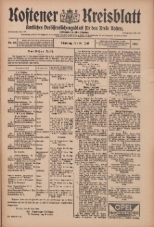 Kostener Kreisblatt: amtliches Ver&ouml;ffentlichungsblatt f&uuml;r den Kreis Kosten 1912.07.23 Jg.47 Nr88