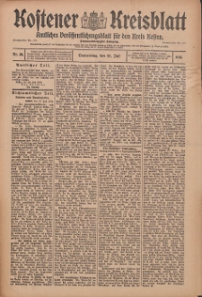 Kostener Kreisblatt: amtliches Ver&ouml;ffentlichungsblatt f&uuml;r den Kreis Kosten 1912.07.25 Jg.47 Nr89