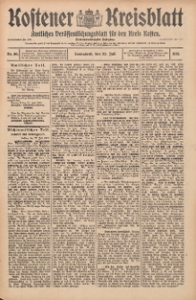 Kostener Kreisblatt: amtliches Ver&ouml;ffentlichungsblatt f&uuml;r den Kreis Kosten 1912.07.27 Jg.47 Nr90