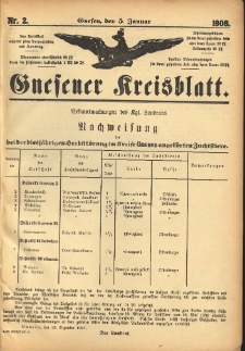 Gnesener Kreisblatt 1908.01.05 Nr2