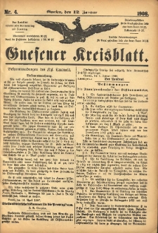 Gnesener Kreisblatt 1908.01.12 Nr4