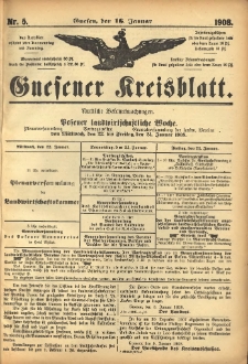 Gnesener Kreisblatt 1908.01.16 Nr5