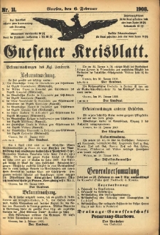 Gnesener Kreisblatt 1908.02.06 Nr11