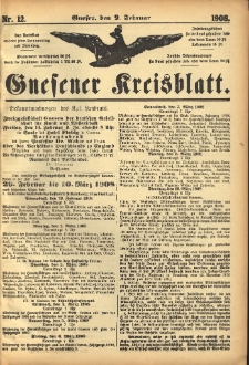 Gnesener Kreisblatt 1908.02.09 Nr12