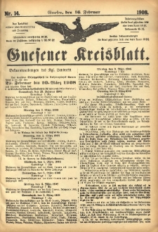 Gnesener Kreisblatt 1908.02.16 Nr14