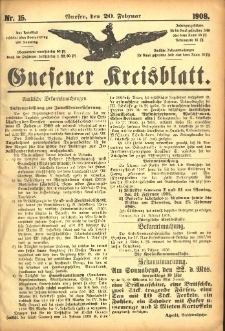 Gnesener Kreisblatt 1908.02.20 Nr15