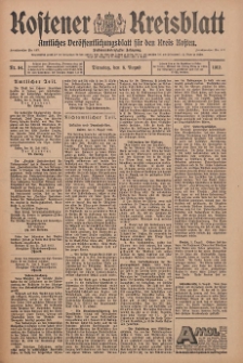 Kostener Kreisblatt: amtliches Ver&ouml;ffentlichungsblatt f&uuml;r den Kreis Kosten 1912.08.06 Jg.47 Nr94