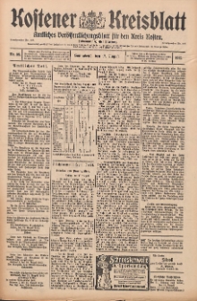 Kostener Kreisblatt: amtliches Veröffentlichungsblatt für den Kreis Kosten 1912.08.17 Jg.47 Nr99