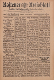 Kostener Kreisblatt: amtliches Veröffentlichungsblatt für den Kreis Kosten 1912.08.20 Jg.47 Nr100