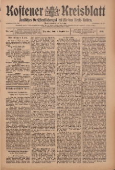 Kostener Kreisblatt: amtliches Ver&ouml;ffentlichungsblatt f&uuml;r den Kreis Kosten 1912.08.03 Jg.47 Nr106
