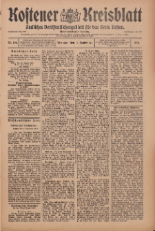 Kostener Kreisblatt: amtliches Veröffentlichungsblatt für den Kreis Kosten 1912.08.03 Jg.47 Nr106