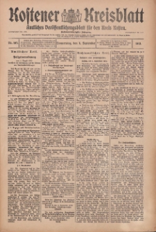 Kostener Kreisblatt: amtliches Veröffentlichungsblatt für den Kreis Kosten 1912.09.05 Jg.47 Nr107