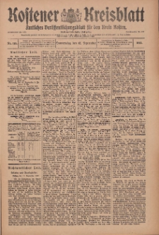 Kostener Kreisblatt: amtliches Veröffentlichungsblatt für den Kreis Kosten 1912.09.12 Jg.47 Nr110