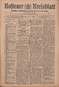Kostener Kreisblatt: amtliches Veröffentlichungsblatt für den Kreis Kosten 1912.09.14 Jg.47 Nr111