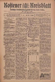Kostener Kreisblatt: amtliches Veröffentlichungsblatt für den Kreis Kosten 1912.09.24 Jg.47 Nr115
