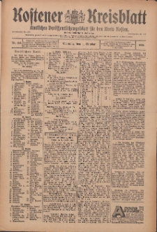 Kostener Kreisblatt: amtliches Veröffentlichungsblatt für den Kreis Kosten 1912.10.01 Jg.47 Nr118