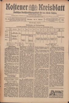 Kostener Kreisblatt: amtliches Ver&ouml;ffentlichungsblatt f&uuml;r den Kreis Kosten 1912.10.08 Jg.47 Nr121