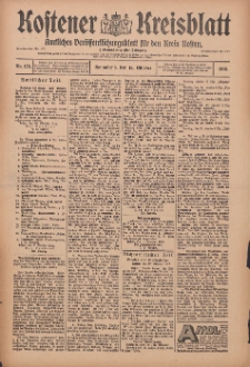 Kostener Kreisblatt: amtliches Ver&ouml;ffentlichungsblatt f&uuml;r den Kreis Kosten 1912.10.12 Jg.47 Nr123