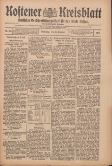 Kostener Kreisblatt: amtliches Ver&ouml;ffentlichungsblatt f&uuml;r den Kreis Kosten 1912.10.15 Jg.47 Nr124
