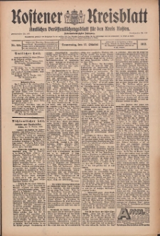 Kostener Kreisblatt: amtliches Ver&ouml;ffentlichungsblatt f&uuml;r den Kreis Kosten 1912.10.17 Jg.47 Nr125